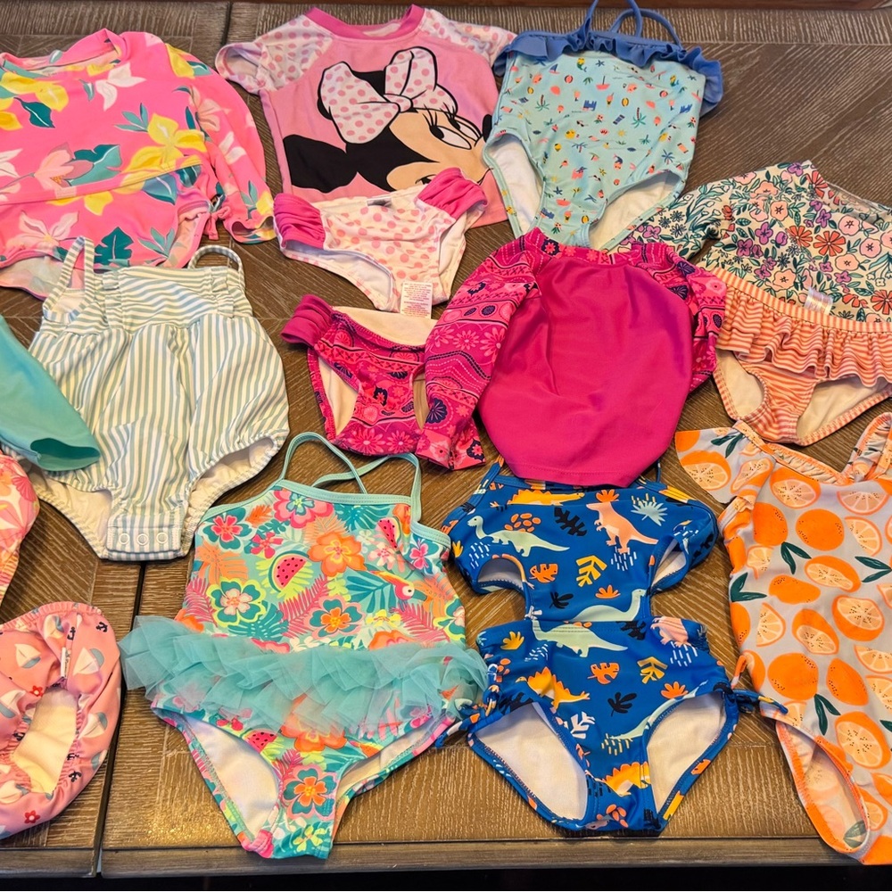 Cat & Jack Pink and Blue One Piece Swimwear